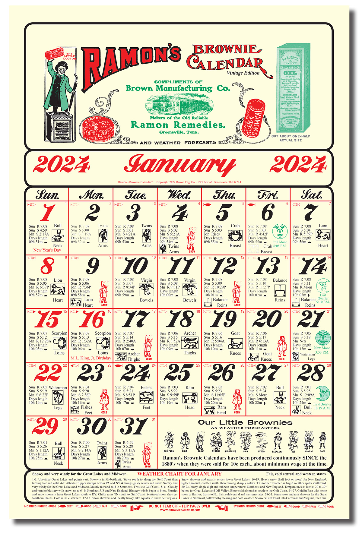 Ramon's Brownie Calendar Limited Vintage Edition Old Fashioned